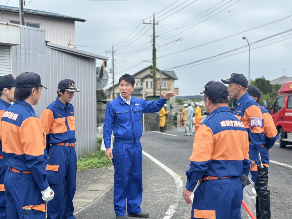 救援活動が続く印旛沼周辺地区。現場の声を復旧支援につなげます。（写真7）