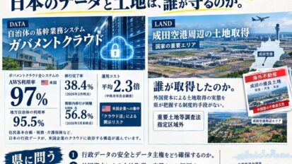 日本のデータと土地は、誰が守るのか。　雨宮しんご一般質問１５日１３時～