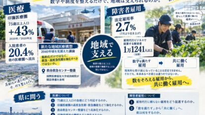 医療体制・障がい者雇用「地域で支えるということ。」雨宮しんご一般質問１５日１３時～