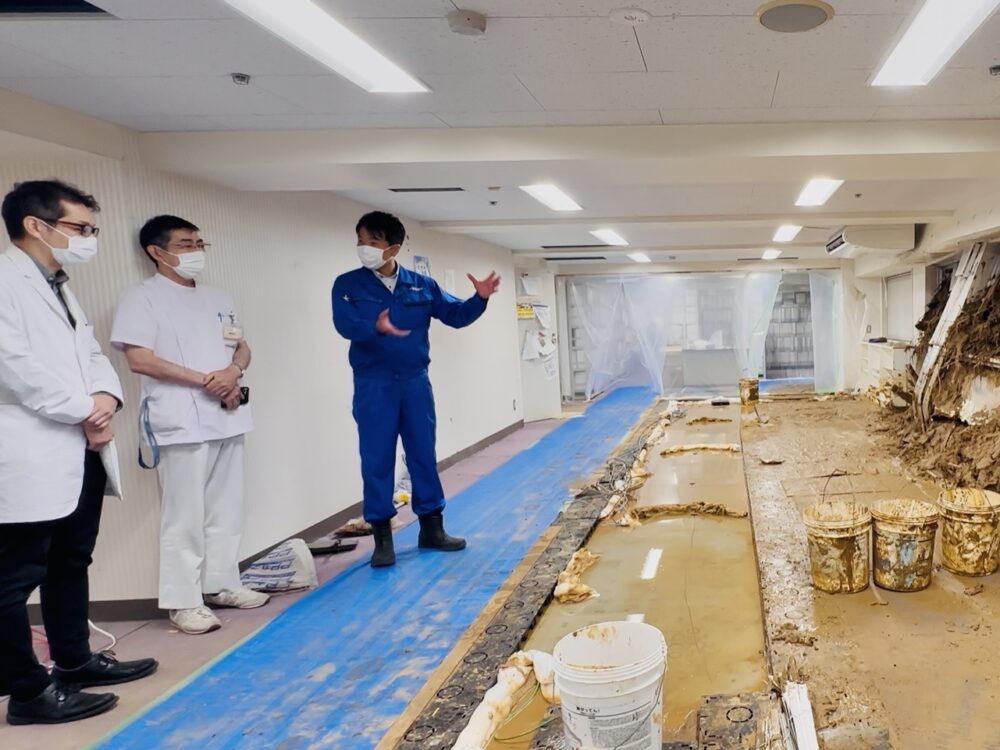 YouTube「あましんチャンネル」動画をUPしました。「成田病院」での土砂崩落現場（写真2）